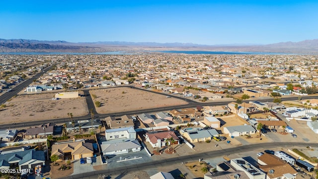 bird's eye view with a mountain view and a residential view