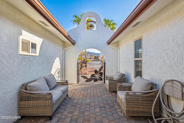 view of patio / terrace with an outdoor hangout area