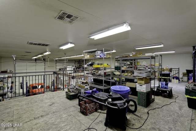 garage featuring visible vents