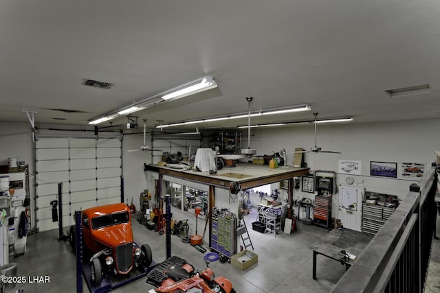 garage featuring visible vents