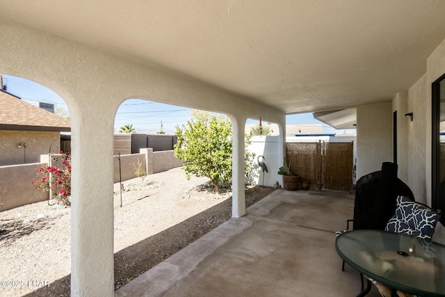 view of patio / terrace with a fenced backyard