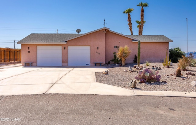 ranch-style house with a garage