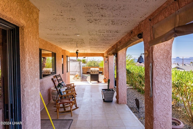 view of patio with exterior kitchen