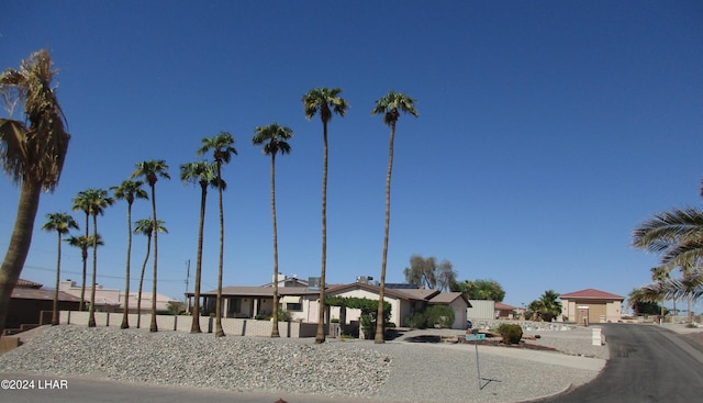 view of front of home with a residential view