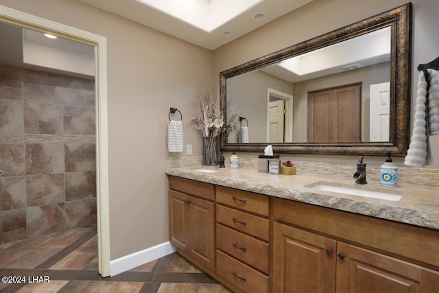 bathroom with vanity