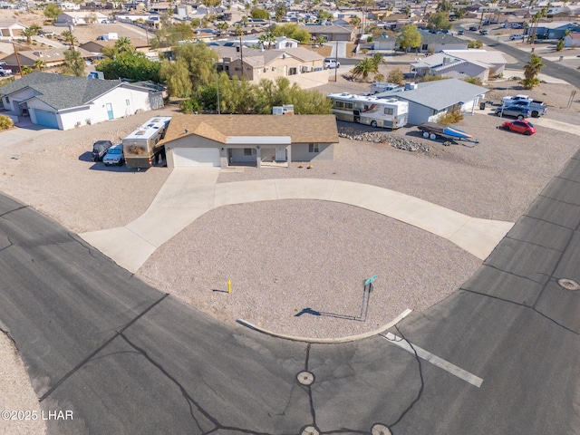 aerial view with a residential view