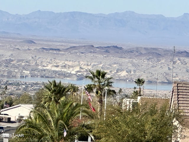 exterior space featuring a mountain view