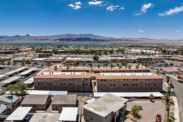 aerial view featuring a mountain view