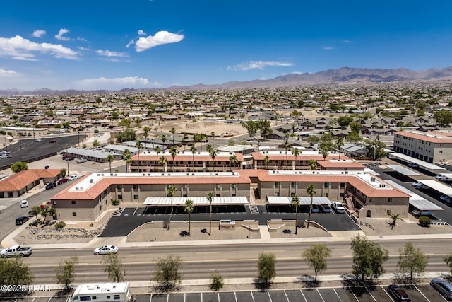 aerial view featuring a mountain view