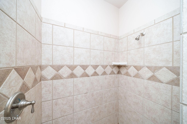 room details with tiled shower