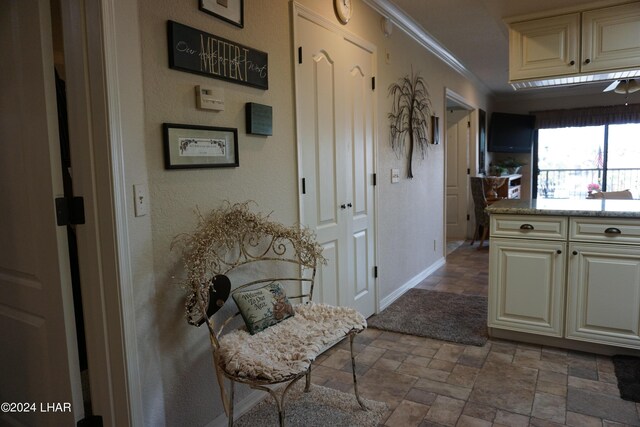 777 Harrah Way Unit 314, Lake Havasu City, AZ 86403 - corridor with crown molding
