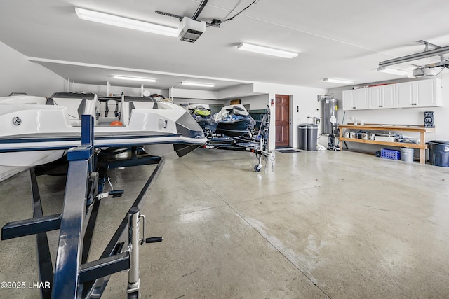 8652 Hopi Dr, Parker, AZ 85344 - garage with a garage door opener and water heater