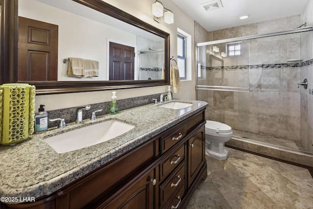 8652 Hopi Dr, Parker, AZ 85344 - full bath featuring a stall shower and double vanity