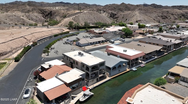 8652 Hopi Dr, Parker, AZ 85344 - aerial view of residential area with a water and mountain view