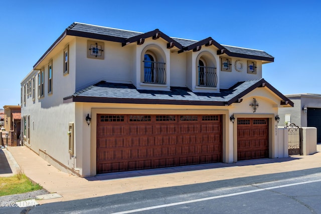 8652 Hopi Dr, Parker, AZ 85344 - mediterranean / spanish-style home with a garage and stucco siding