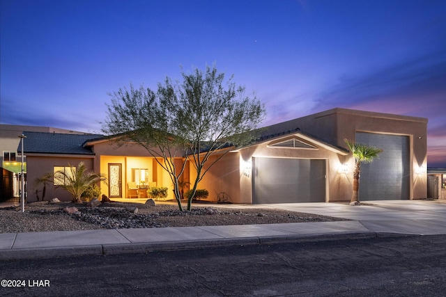 view of front of house featuring a garage