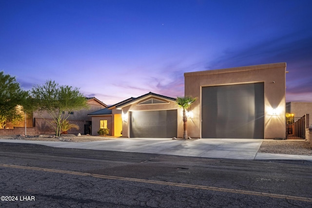 view of front of home featuring a garage