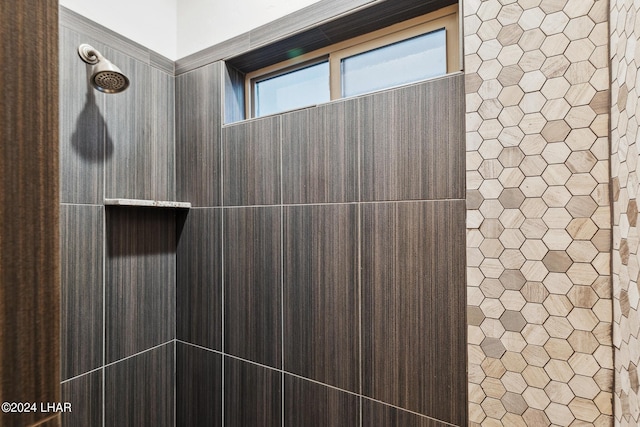 details with tiled shower