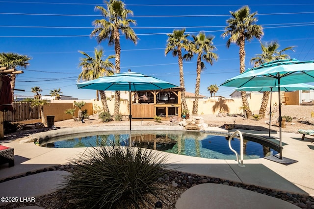 2641 Palo Verde Blvd N, Lake Havasu City, AZ 86404 - view of swimming pool featuring a fenced backyard and a fenced in pool
