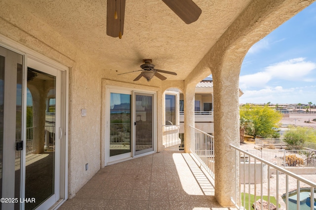 1351 London Bridge Rd Unit 2, Lake Havasu City, AZ 86404 - balcony with ceiling fan