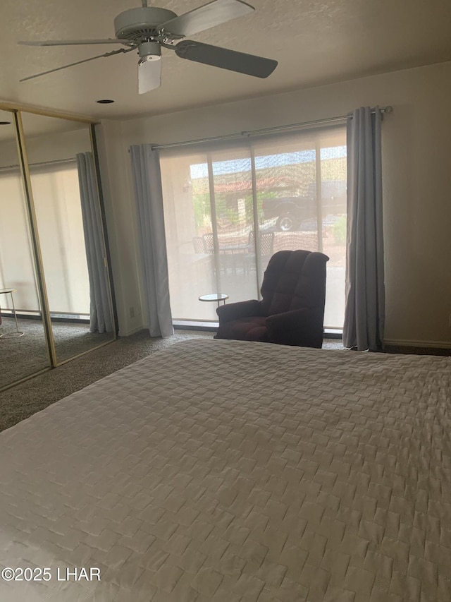 1008 Barcelona Unit 1, Lake Havasu City, AZ 86403 - bedroom featuring a baseboard heating unit and a ceiling fan