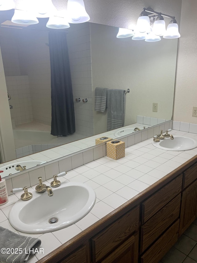 1008 Barcelona Unit 1, Lake Havasu City, AZ 86403 - full bathroom with a sink and a shower with curtain