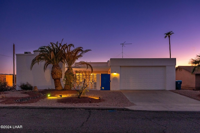 view of front facade with a garage