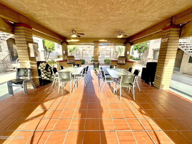 2085 Mesquite Ave Unit 61, Lake Havasu City, AZ 86403 - view of patio / terrace with outdoor dining space and a ceiling fan