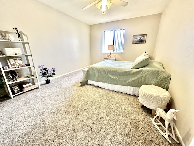 2085 Mesquite Ave Unit 61, Lake Havasu City, AZ 86403 - bedroom featuring carpet floors, baseboards, and ceiling fan