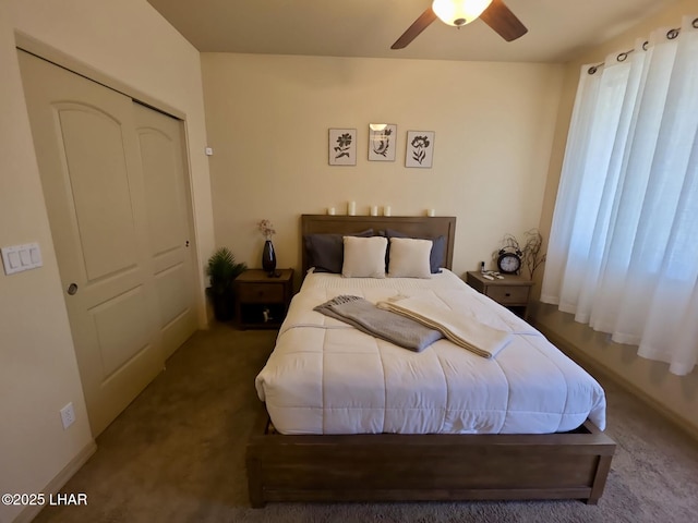 2550 E Nez Perce Rd, Fort Mohave, AZ 86426 - carpeted bedroom featuring a ceiling fan