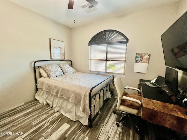 1737 E Alder Cir, Lake Havasu City, AZ 86404 - bedroom with wood finished floors and ceiling fan