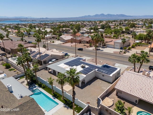2340 Jamaica Blvd S, Lake Havasu City, AZ 86406 - aerial perspective of suburban area with a pool and a water and mountain view