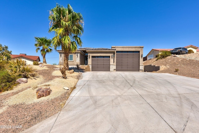 view of front facade with a garage