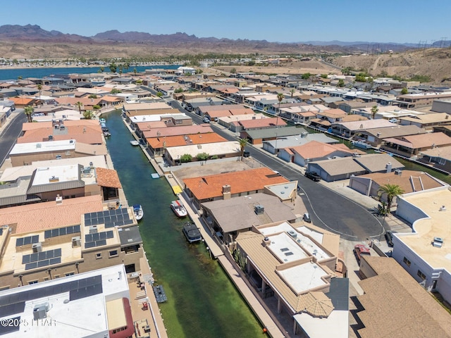 8874 Papago Loop, Parker, AZ 85344 - aerial view of property's location with a mountain backdrop and nearby suburban area