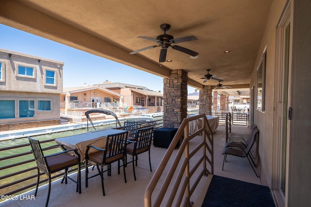 8874 Papago Loop, Parker, AZ 85344 - balcony featuring a ceiling fan