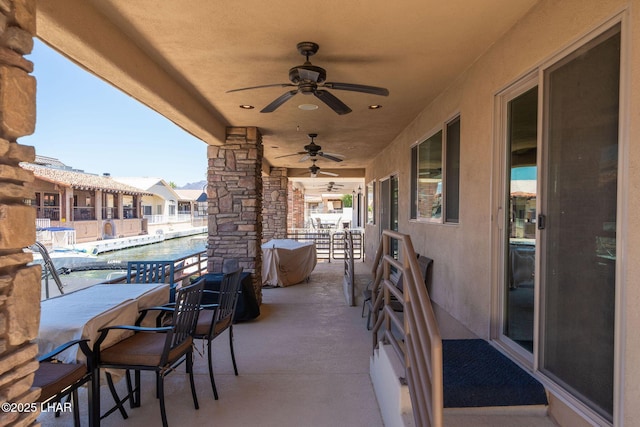 8874 Papago Loop, Parker, AZ 85344 - view of patio / terrace with ceiling fan