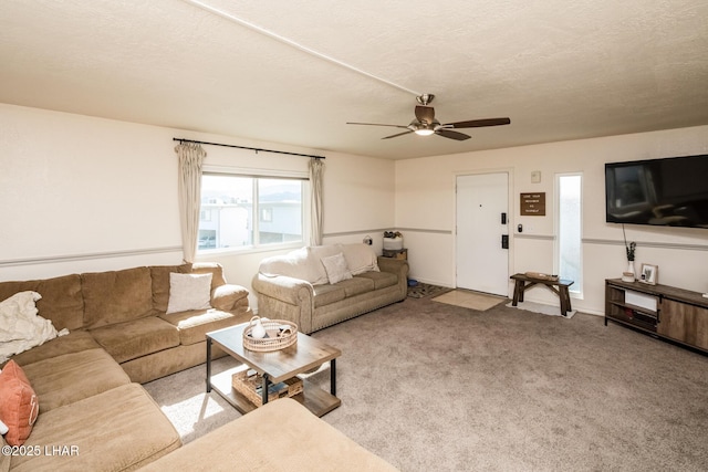 1824 Montana Vis Unit D, Lake Havasu City, AZ 86403 - living area featuring ceiling fan and carpet floors