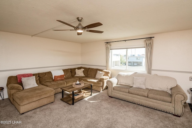 1824 Montana Vis Unit D, Lake Havasu City, AZ 86403 - living area with carpet flooring and a ceiling fan
