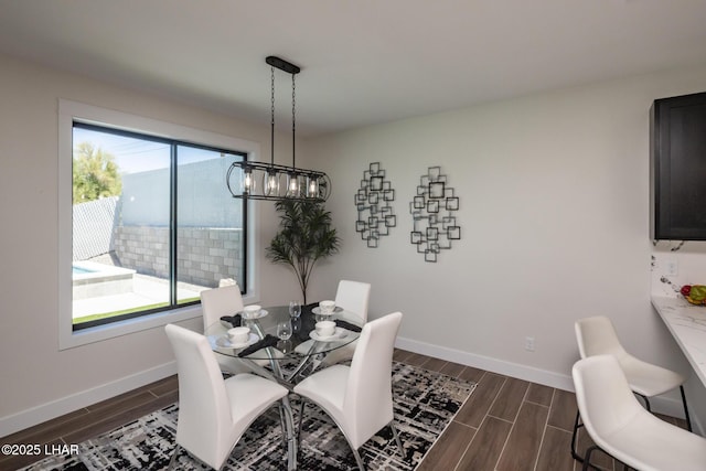 2185 Palo Verde Blvd S, Lake Havasu City, AZ 86403 - dining area featuring wood tiled floors and a chandelier