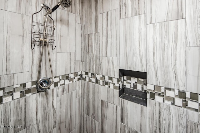 room details with tiled shower