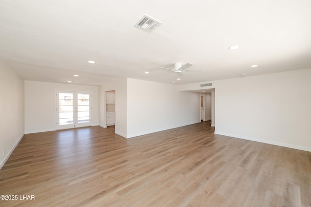 2529 Sunchief Ln, Lake Havasu City, AZ 86403 - empty room with recessed lighting, ceiling fan, baseboards, and light wood-style floors