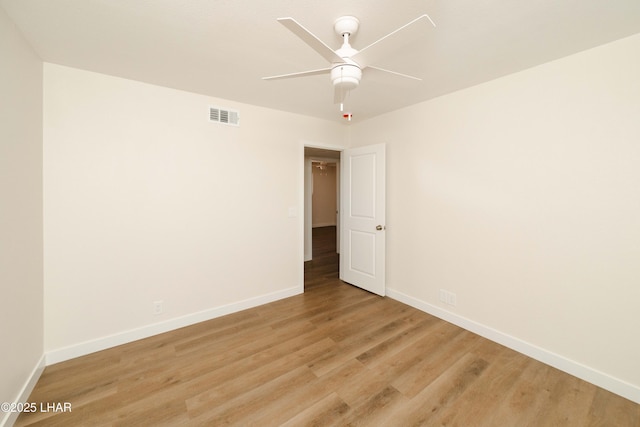 2529 Sunchief Ln, Lake Havasu City, AZ 86403 - spare room featuring light wood finished floors, baseboards, and ceiling fan