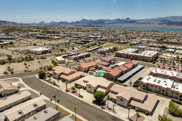 bird's eye view featuring a mountain view