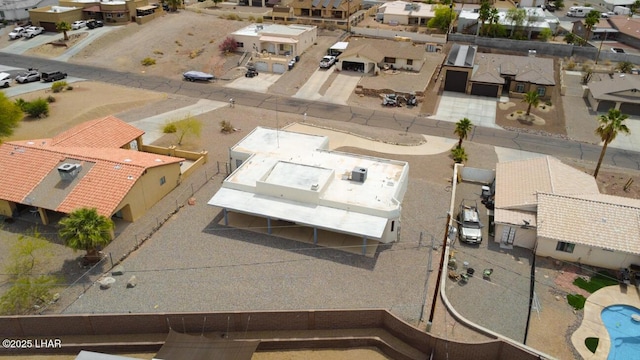drone / aerial view with a residential view