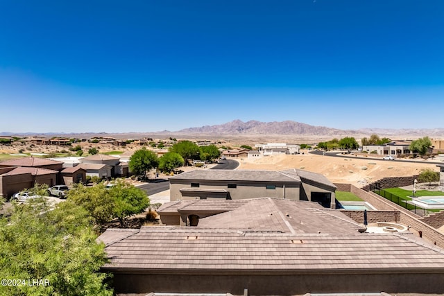 view of mountain feature featuring a residential view