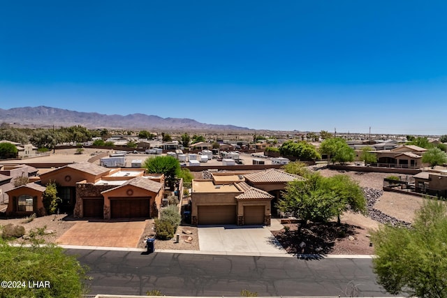 exterior space featuring a mountain view and a residential view