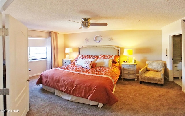 777 Harrah Way Unit 318, Lake Havasu City, AZ 86403 - bedroom with crown molding, ceiling fan, carpet flooring, and a textured ceiling