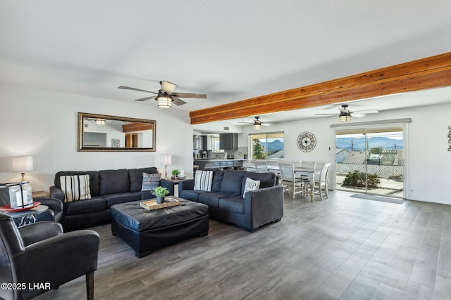 living room featuring wood finished floors