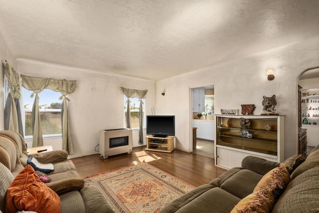 living room featuring hardwood / wood-style floors