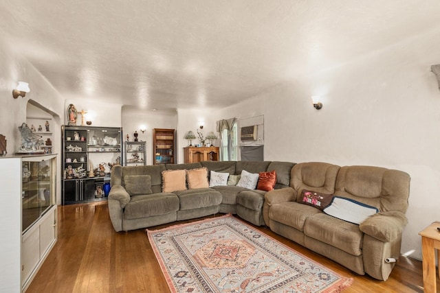 living room featuring light hardwood / wood-style floors